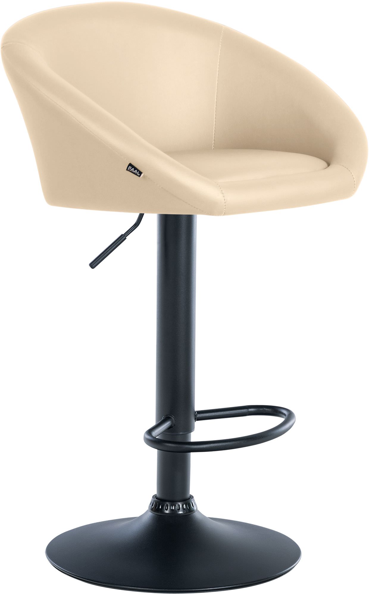 Barhocker Davie Kunstleder schwarz, creme