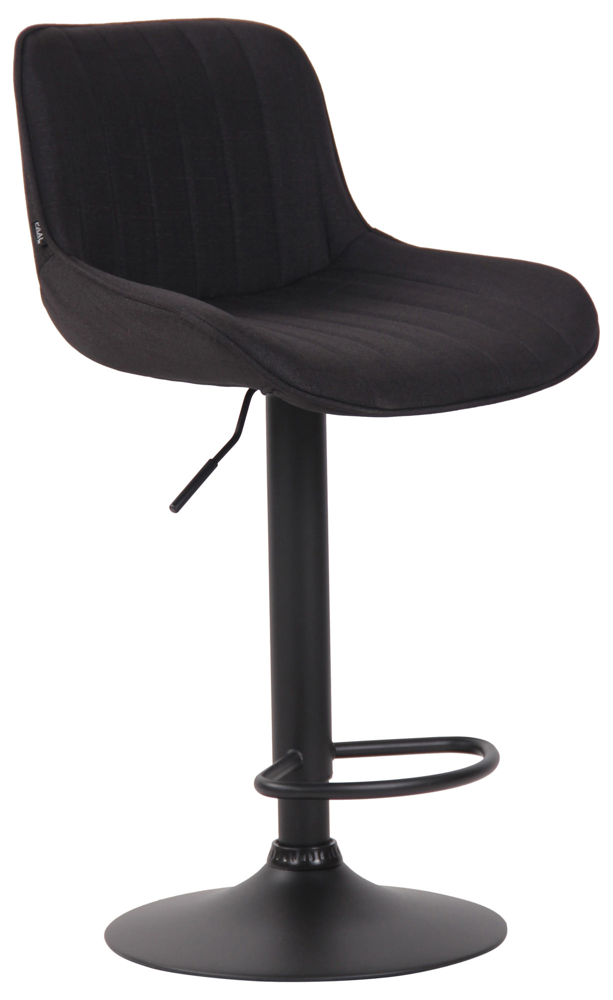 Barhocker Lentini Stoff schwarz, schwarz