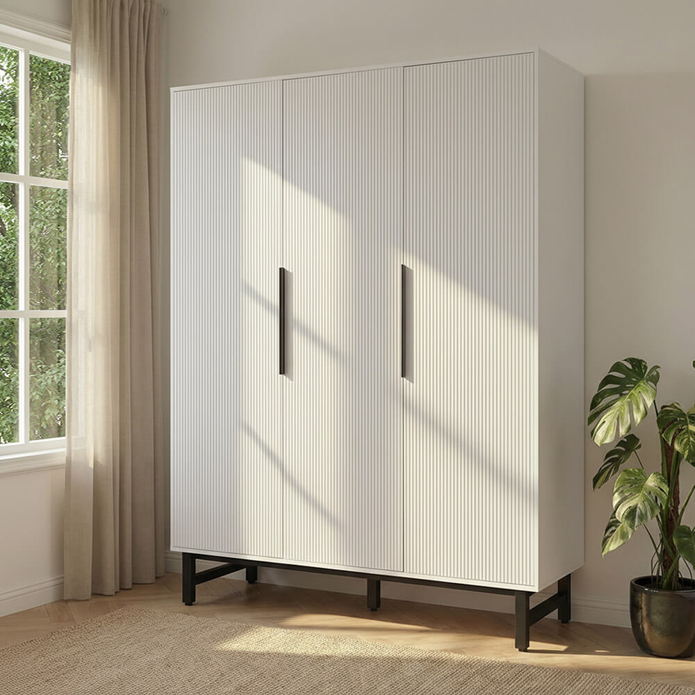 Kleiderschrank NYLA Weiß - 150 x 200 cm