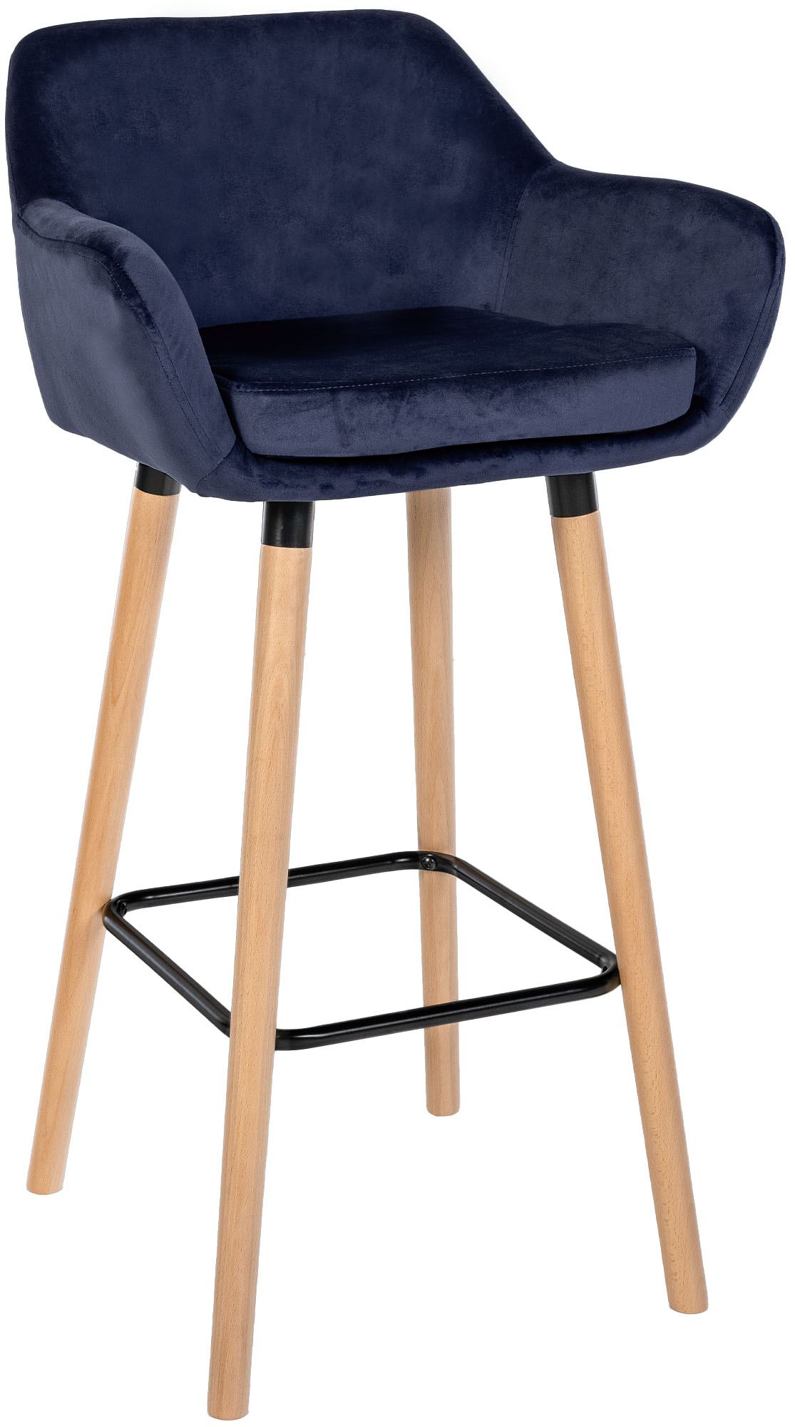 Barhocker Grant Samt, dunkelblau
