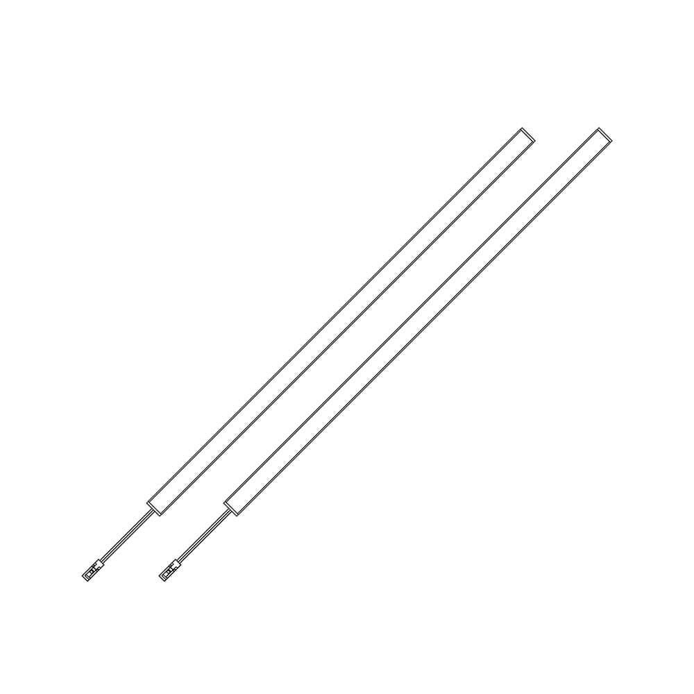 LED Lichtleiste für Akustikpaneel NOX - Ergänzungsset 2 x 100 cm