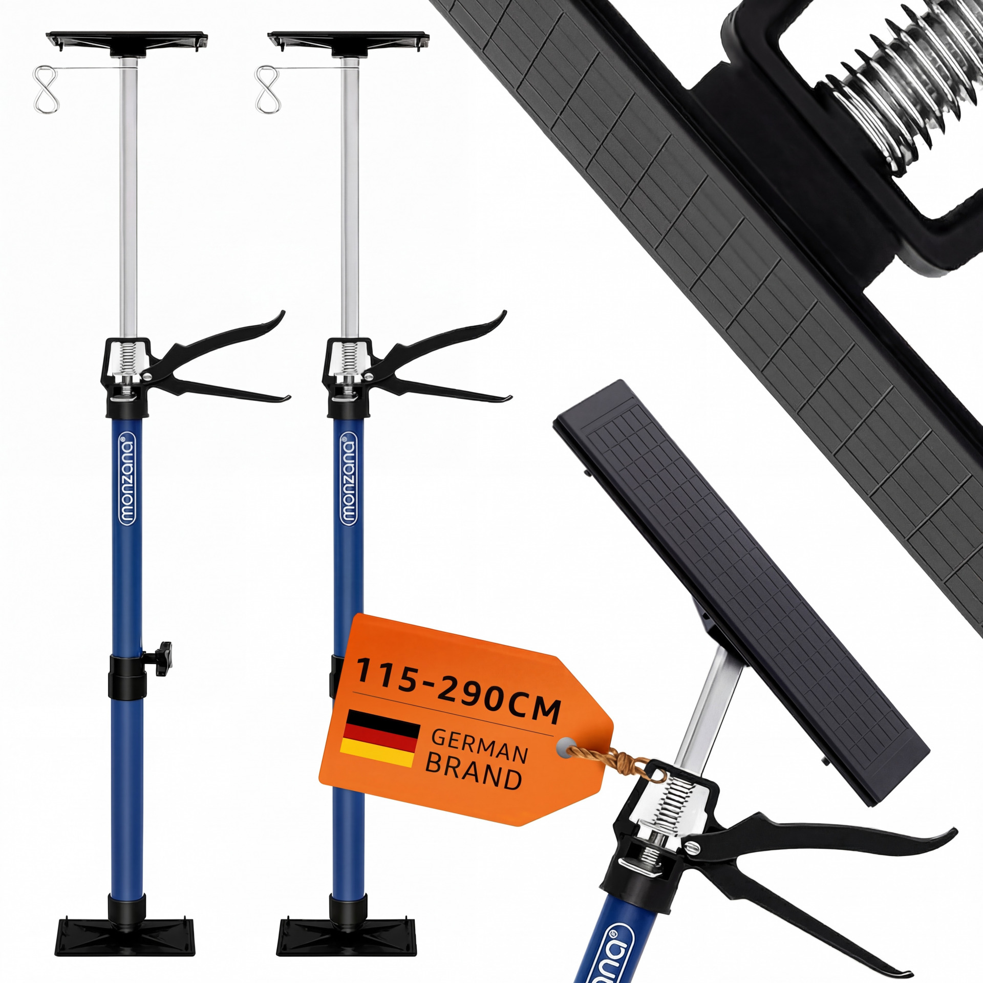 Zargenspanner 2er-Set Blau 115-290cm