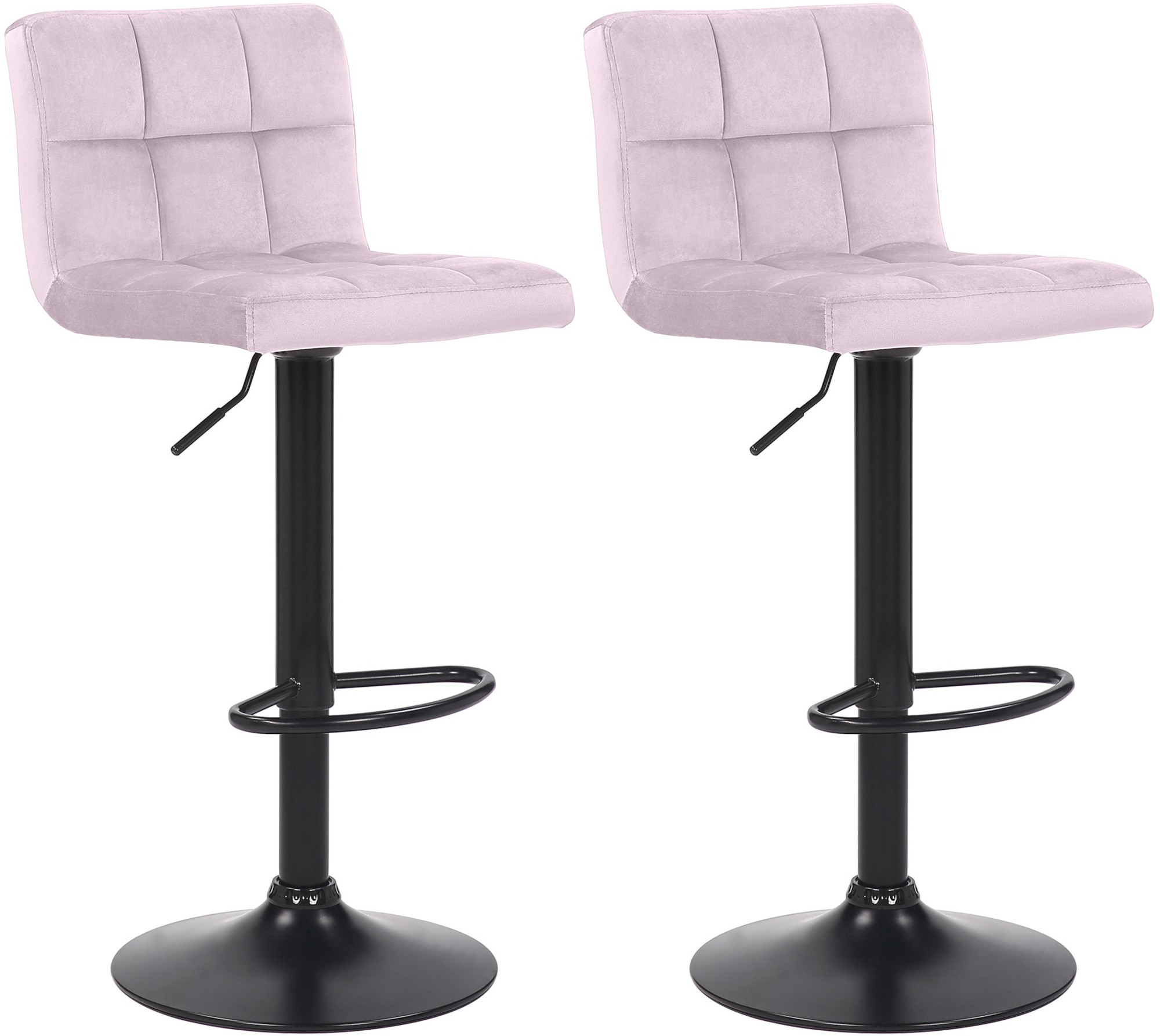 2er Set Barhocker Feni Samt, rosa