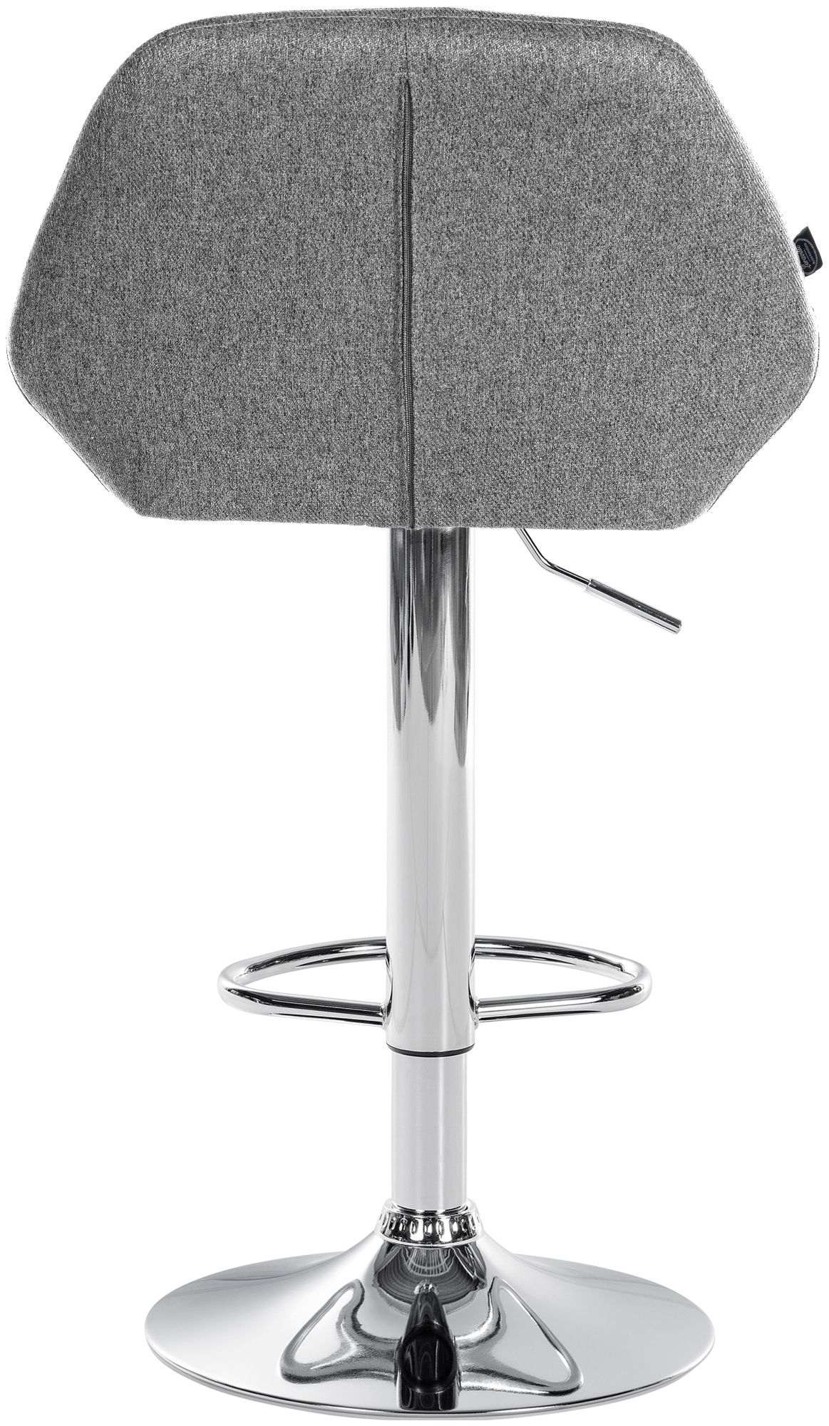 2er Set Barhocker Braga Stoff chrom, grau