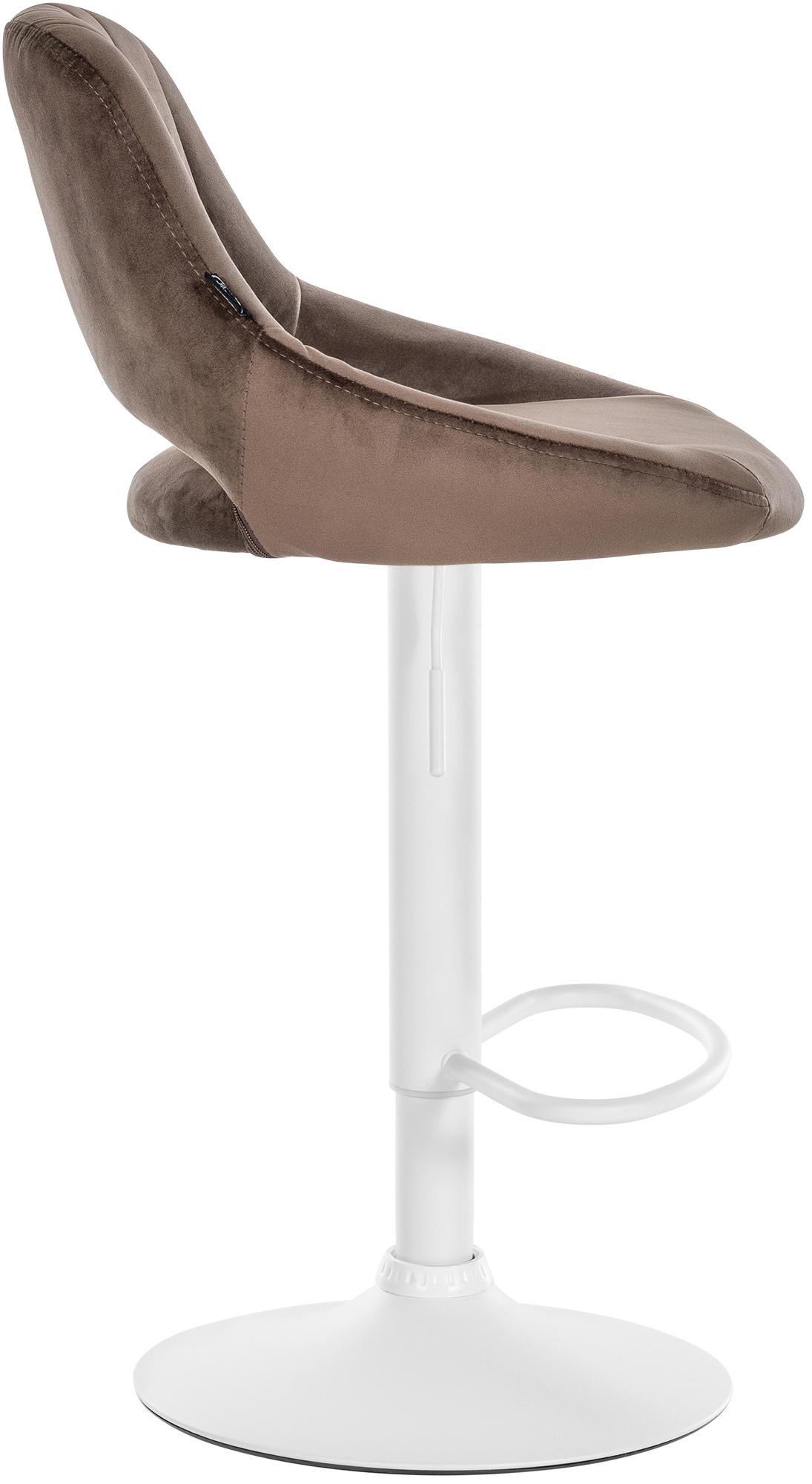 Barhocker Milet Samt weiß, braun