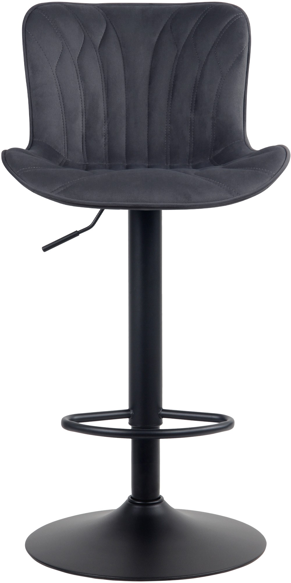 Barhocker Linus Samt, schwarz