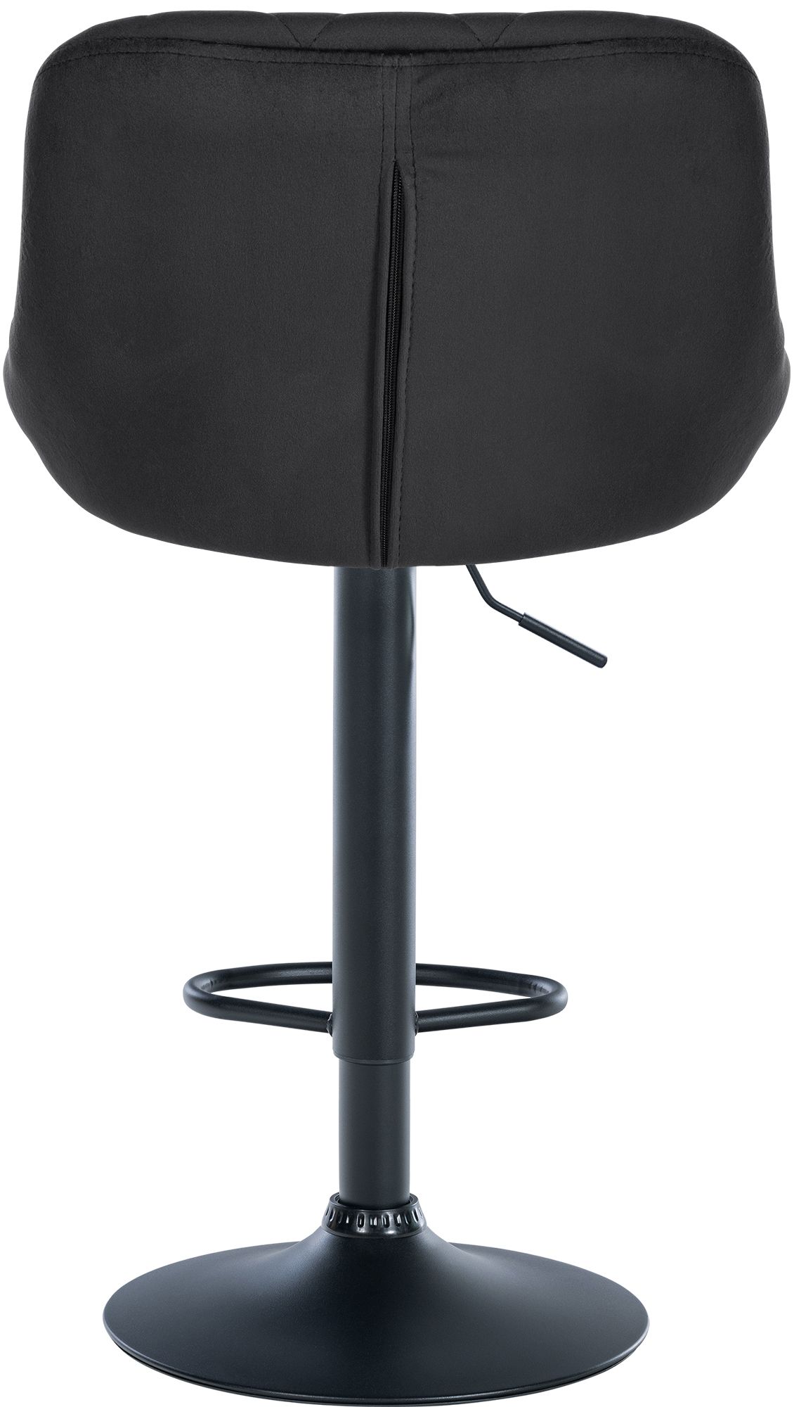 2er Set Barhocker Lazio Samt schwarz, schwarz