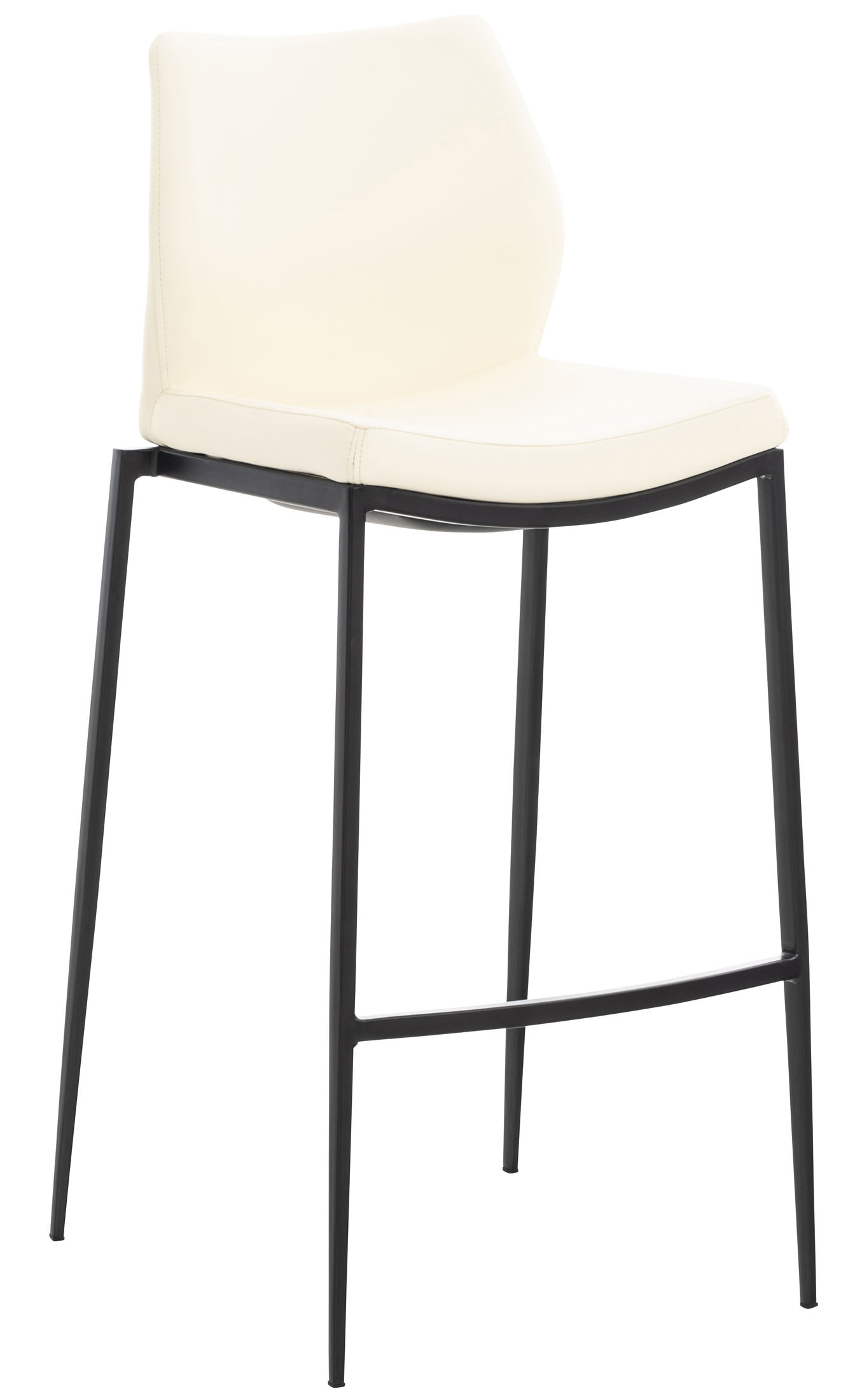 Barhocker Matola Kunstleder schwarz, creme