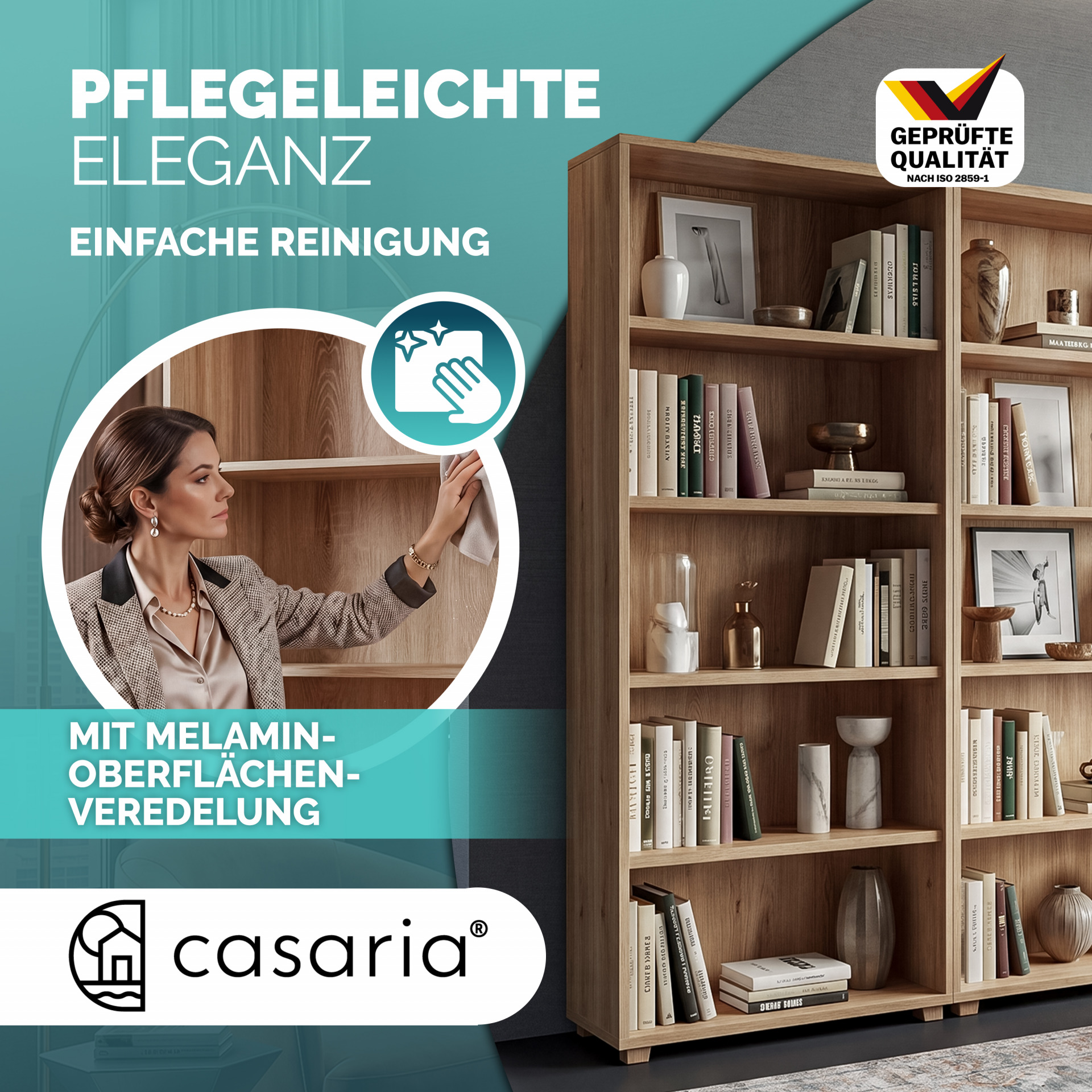 Bücherregal Vela Eiche 5 Fächer