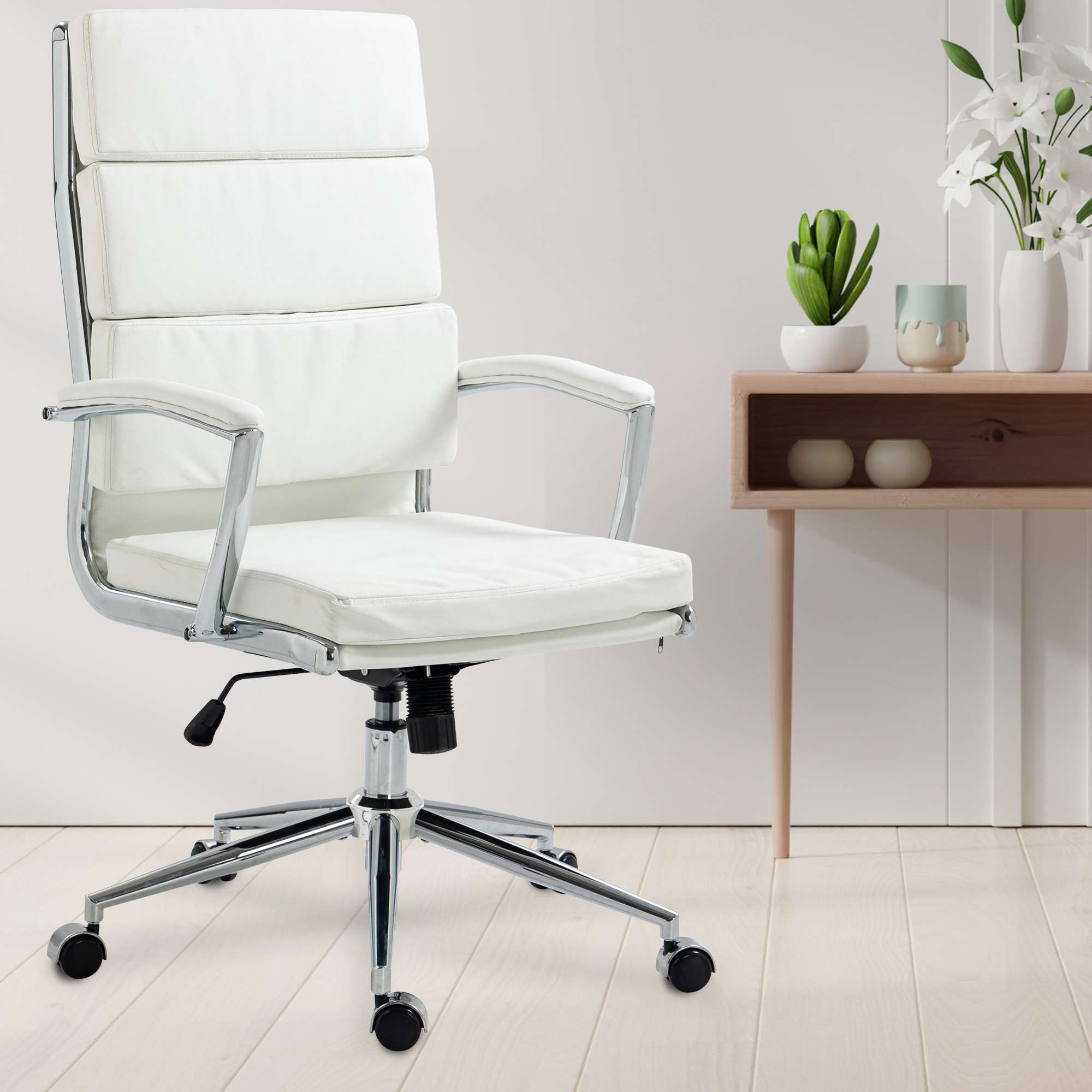 Bürostuhl Cleveland Kunstleder, weiß