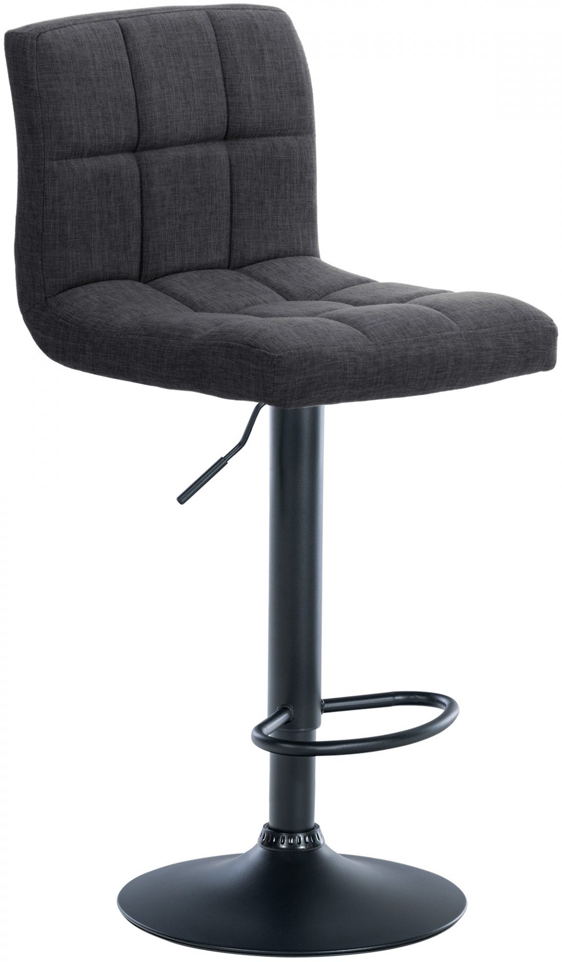 Barhocker Calma Stoff schwarz, dunkelgrau