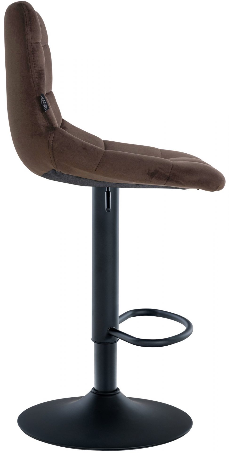 2er Set Barhocker Jerry Samt schwarz, braun