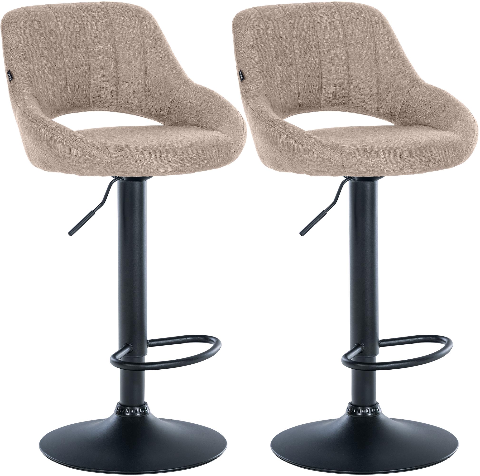 2er Set Barhocker Milet Stoff B, taupe