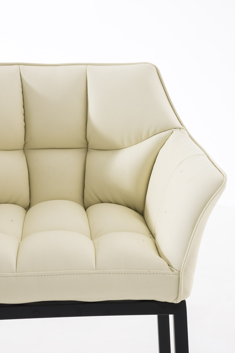 Barhocker Damaso B mit 4-Fuß Gestell, creme