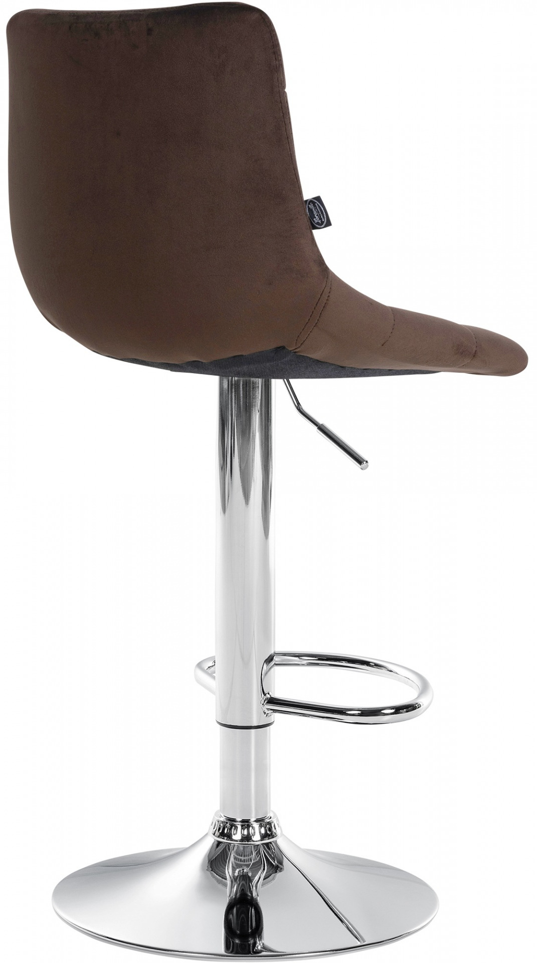 Barhocker Jerry Samt chrom, braun