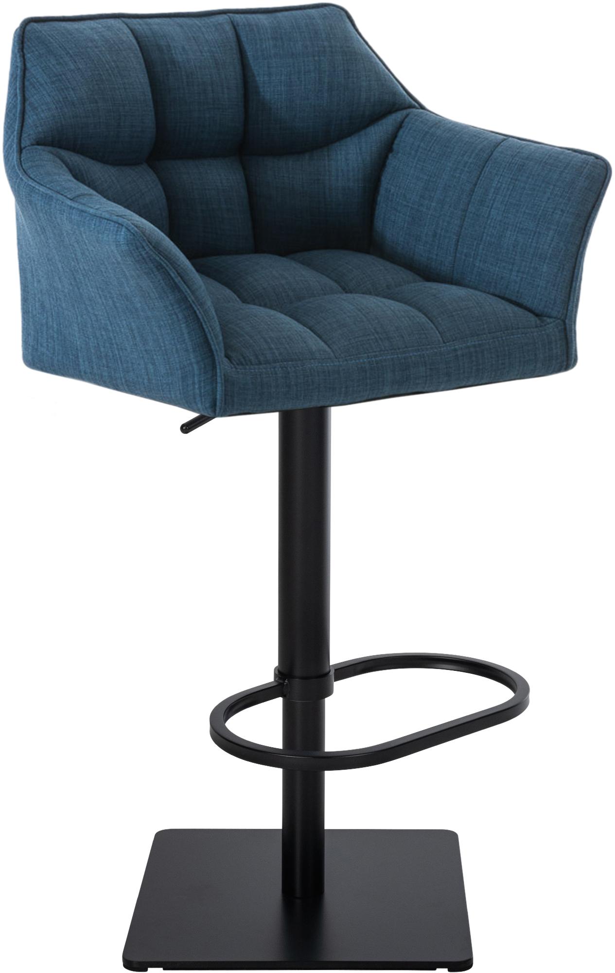 Barhocker Damaso B Stoff, blau