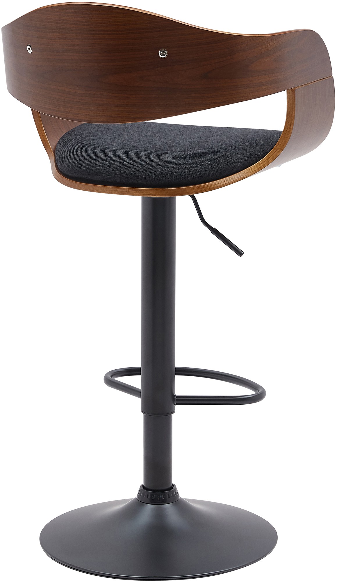 Barhocker Kingston B Stoff, walnuss/schwarz