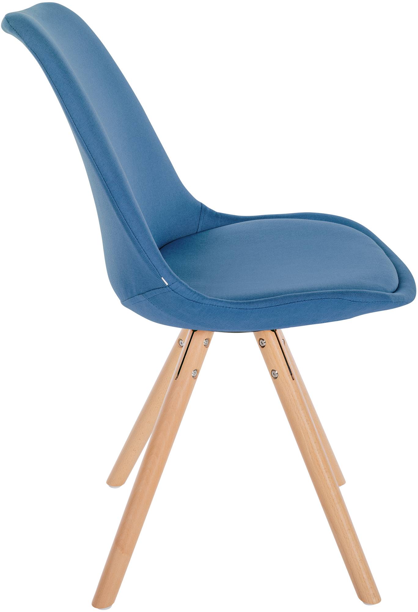 Stuhl Sofia Stoff Rund, blau