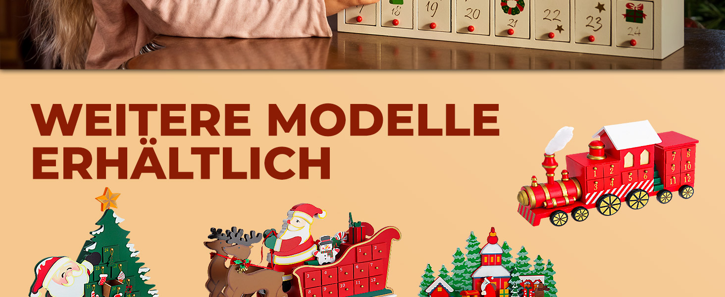 Adventskalender Winterlandschaft Holz