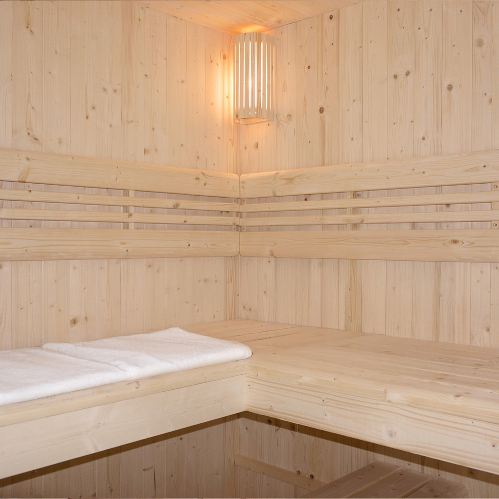Traditionelle Sauna SHADOW XL BIG - 200 x 200 cm für 6 Personen