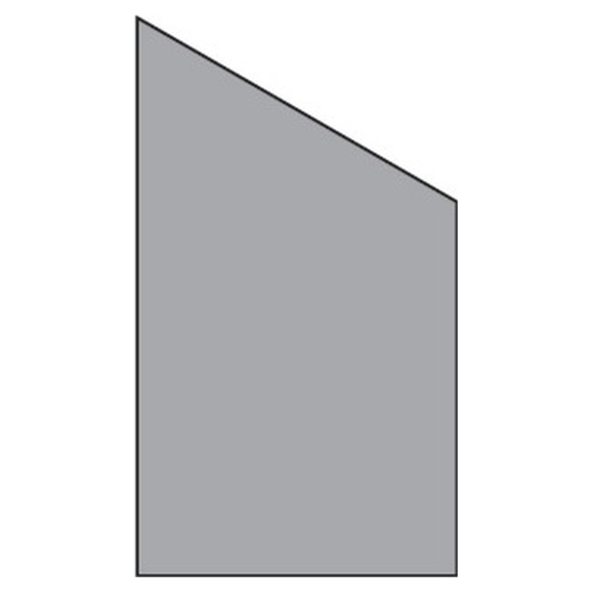 VETRO Glasscheibe ECKE rechts, B 1030 x H 1800/1200 mm, Vollflächen-Dekor 84, satiniert