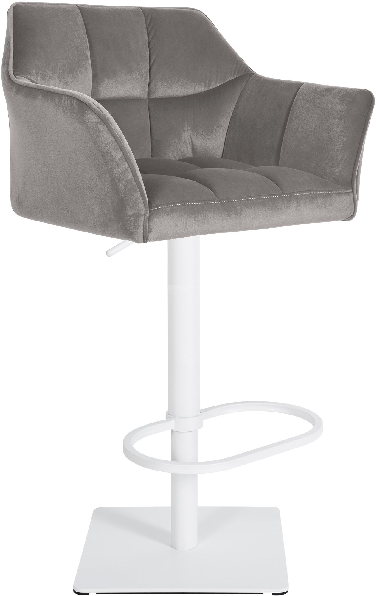 Barhocker Damaso W Samt, grau