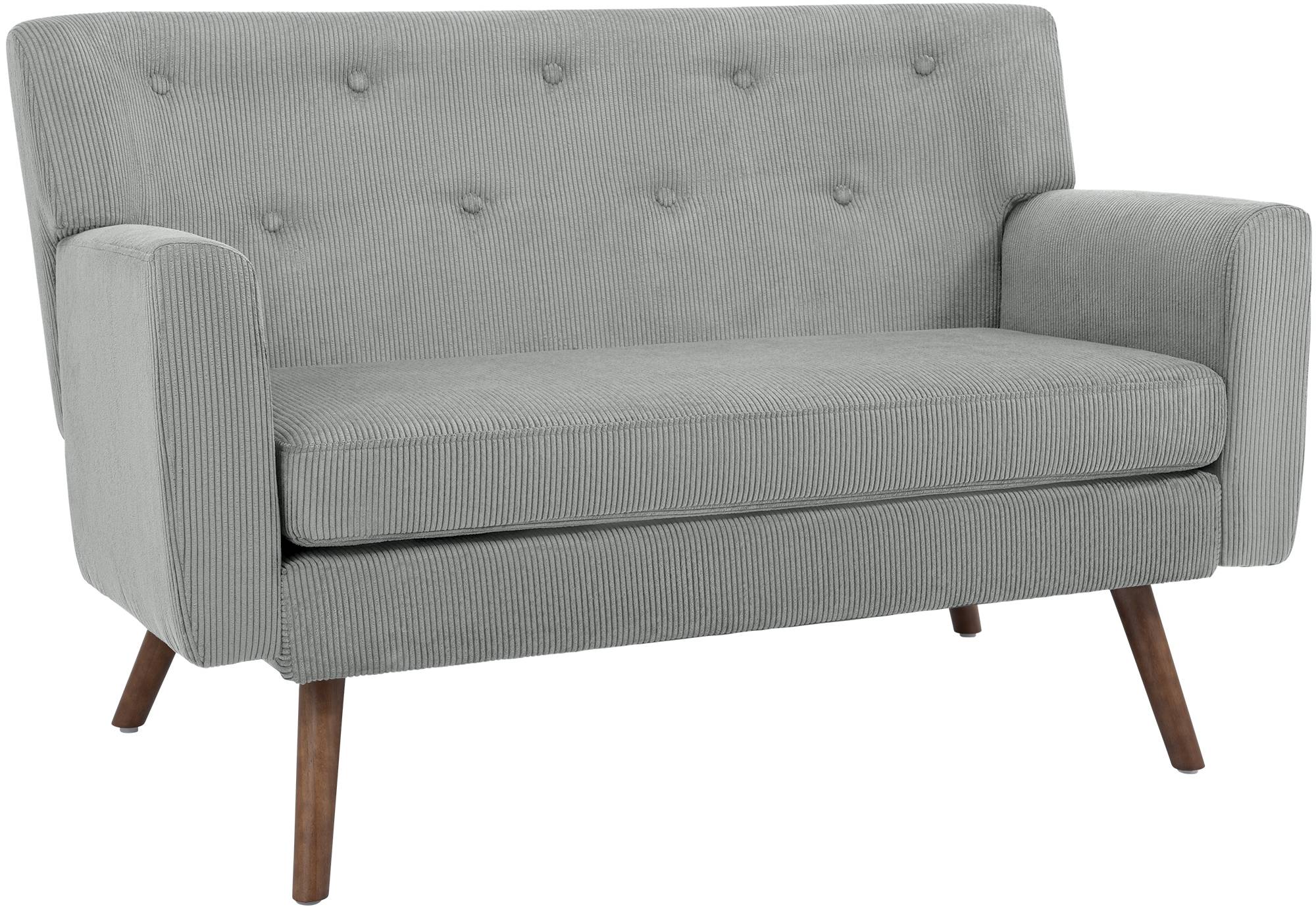 Sofa Kioni Cord, grau