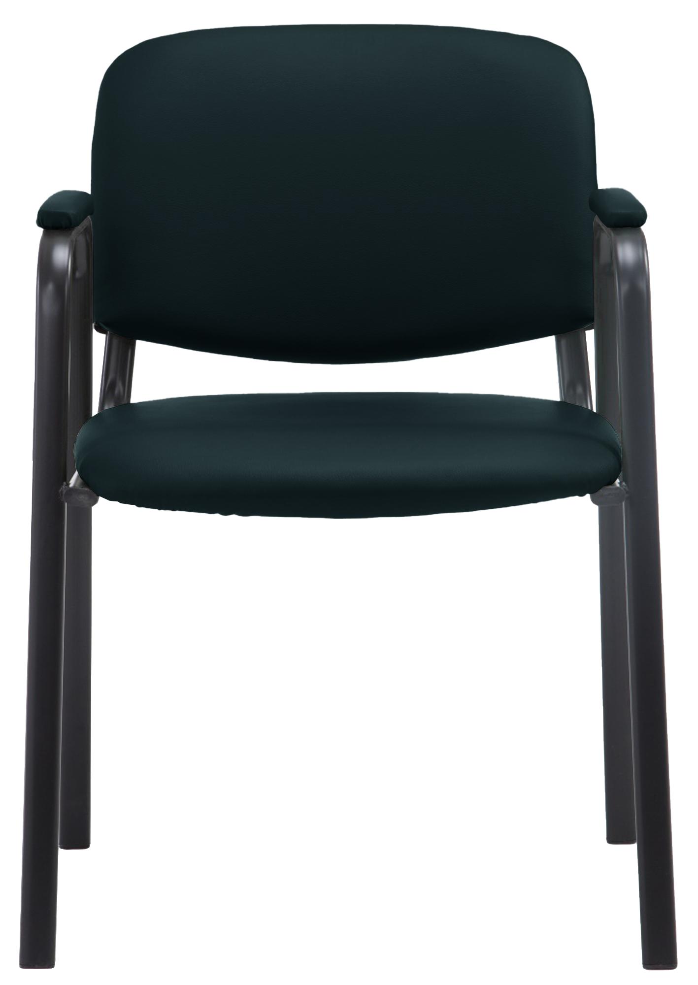Besucherstuhl Ken PRO Kunstleder, schwarz