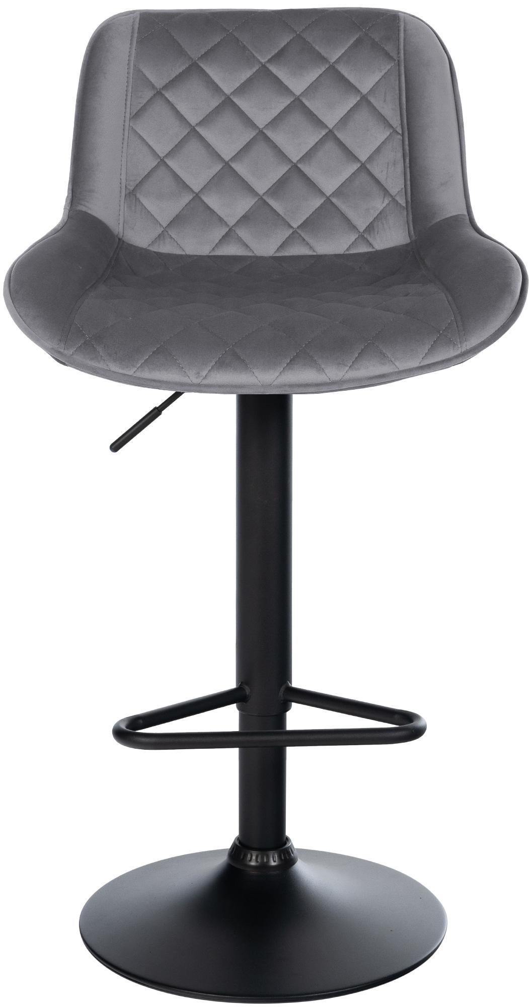 Barhocker Kasson Samt, dunkelgrau