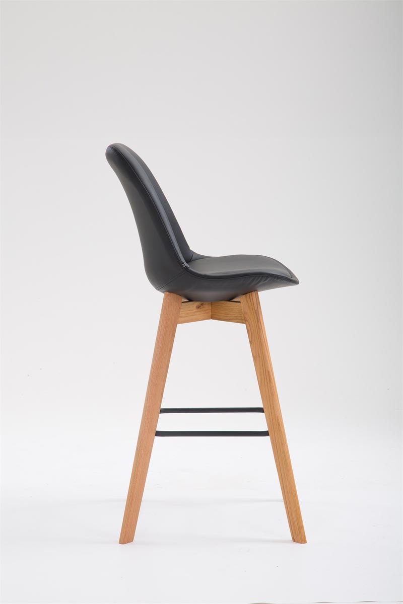 Barhocker Metz Kunstleder Natura, schwarz