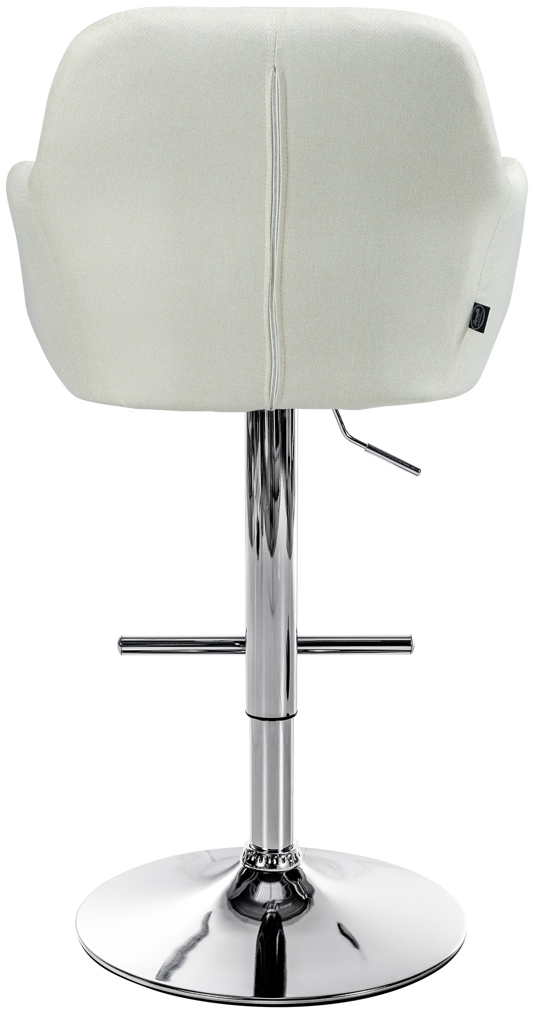 Barhocker Natoma Stoff chrom, creme