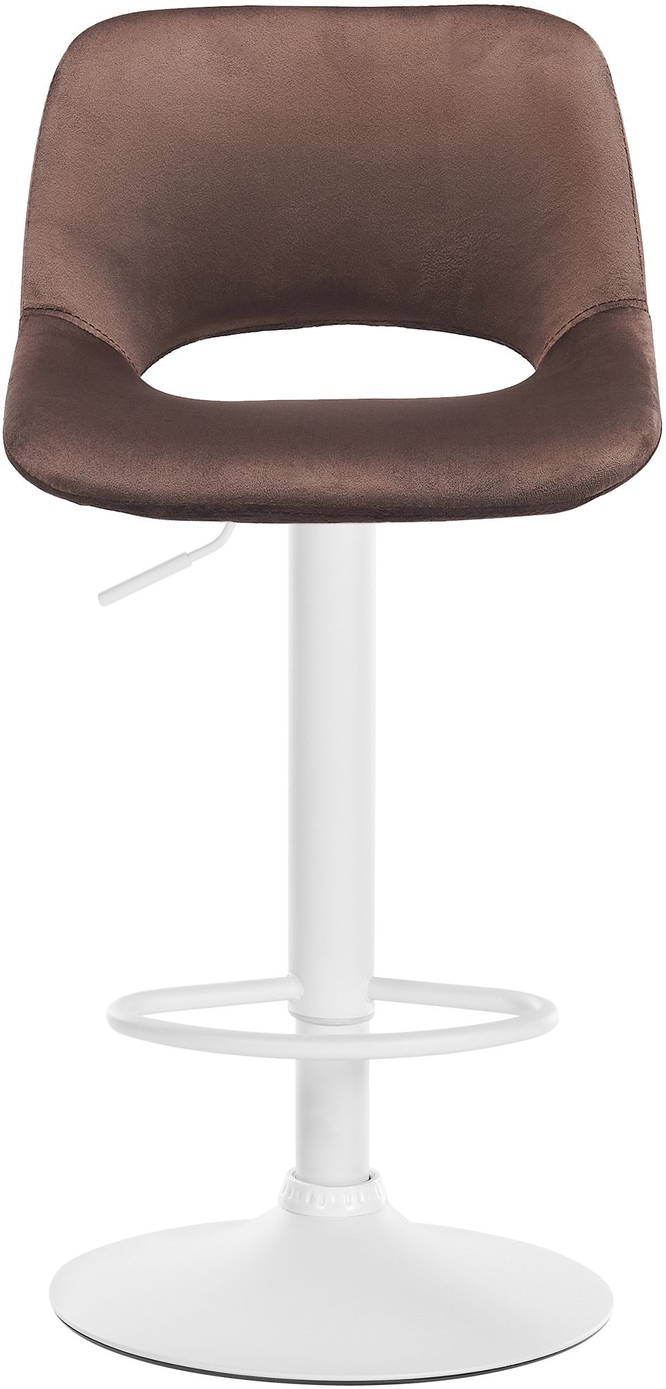 Barhocker Camden Samt weiß, braun