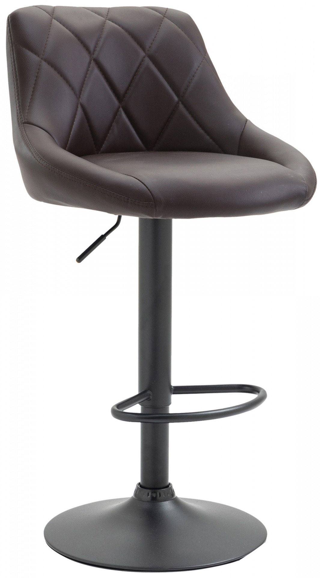 Barhocker Lazio Kunstleder schwarz, braun
