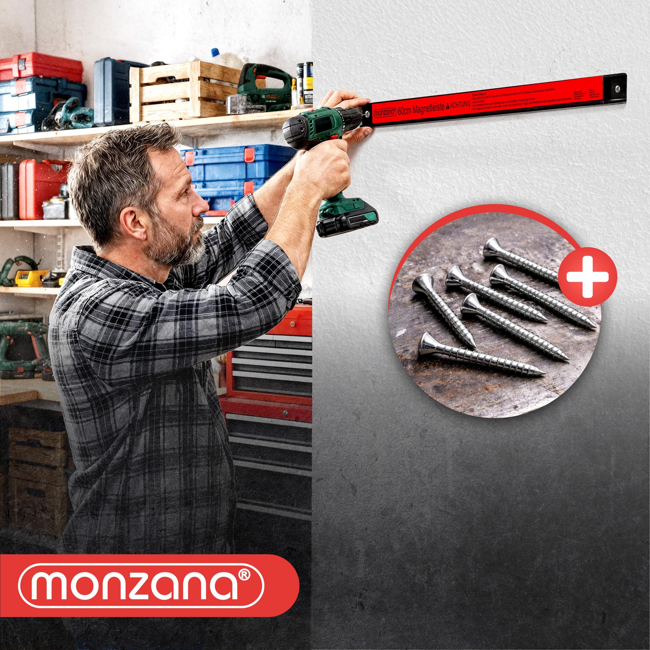 Magnetleiste 3er-Set 60cm inkl Montagematerial