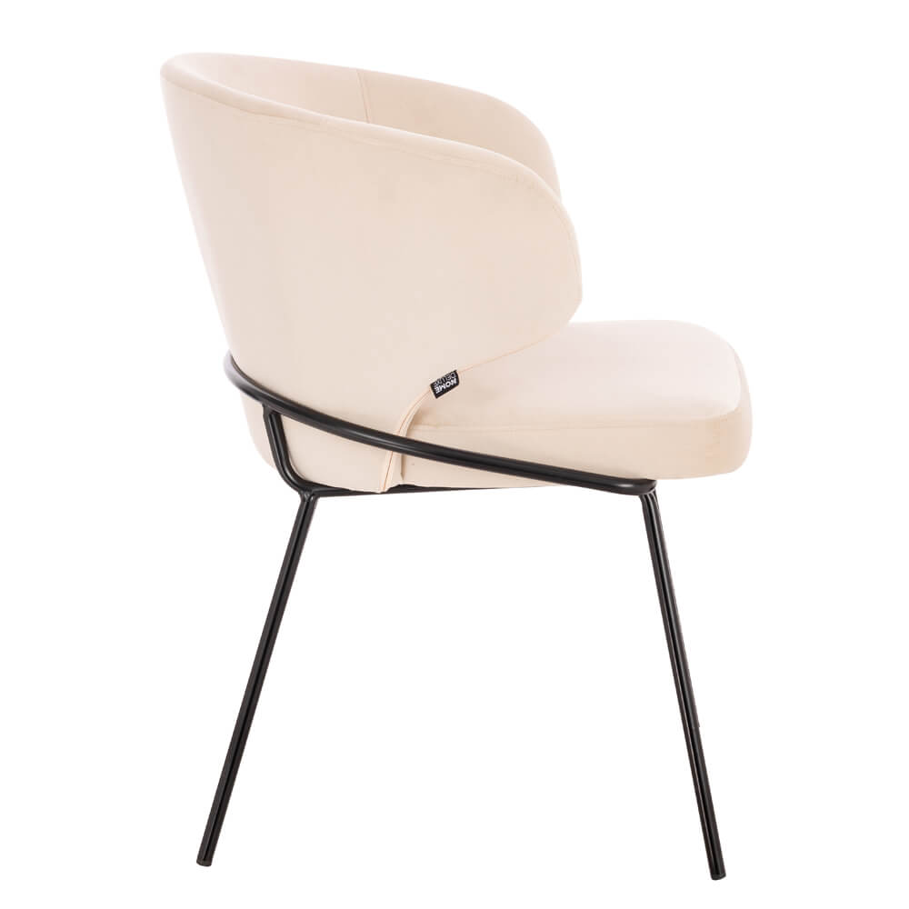 Esszimmerstuhl AMARA Samt - 5er Set Beige