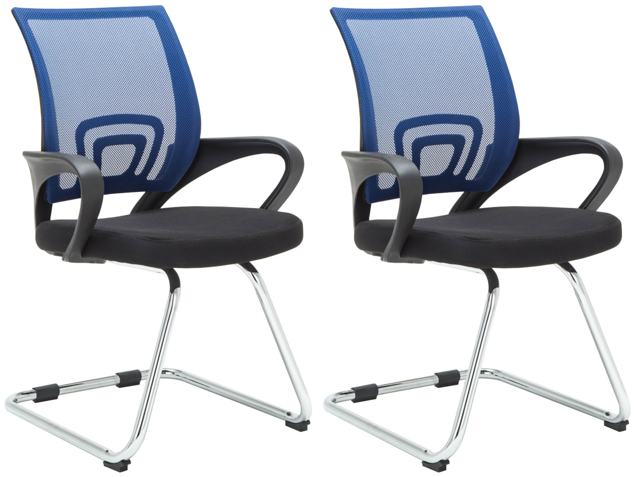 2er Set Besucherstühle Eureka, blau