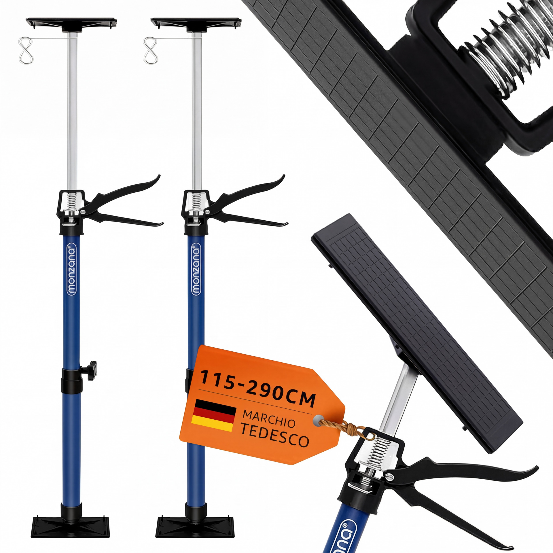 Zargenspanner 2er-Set Blau 115-290cm