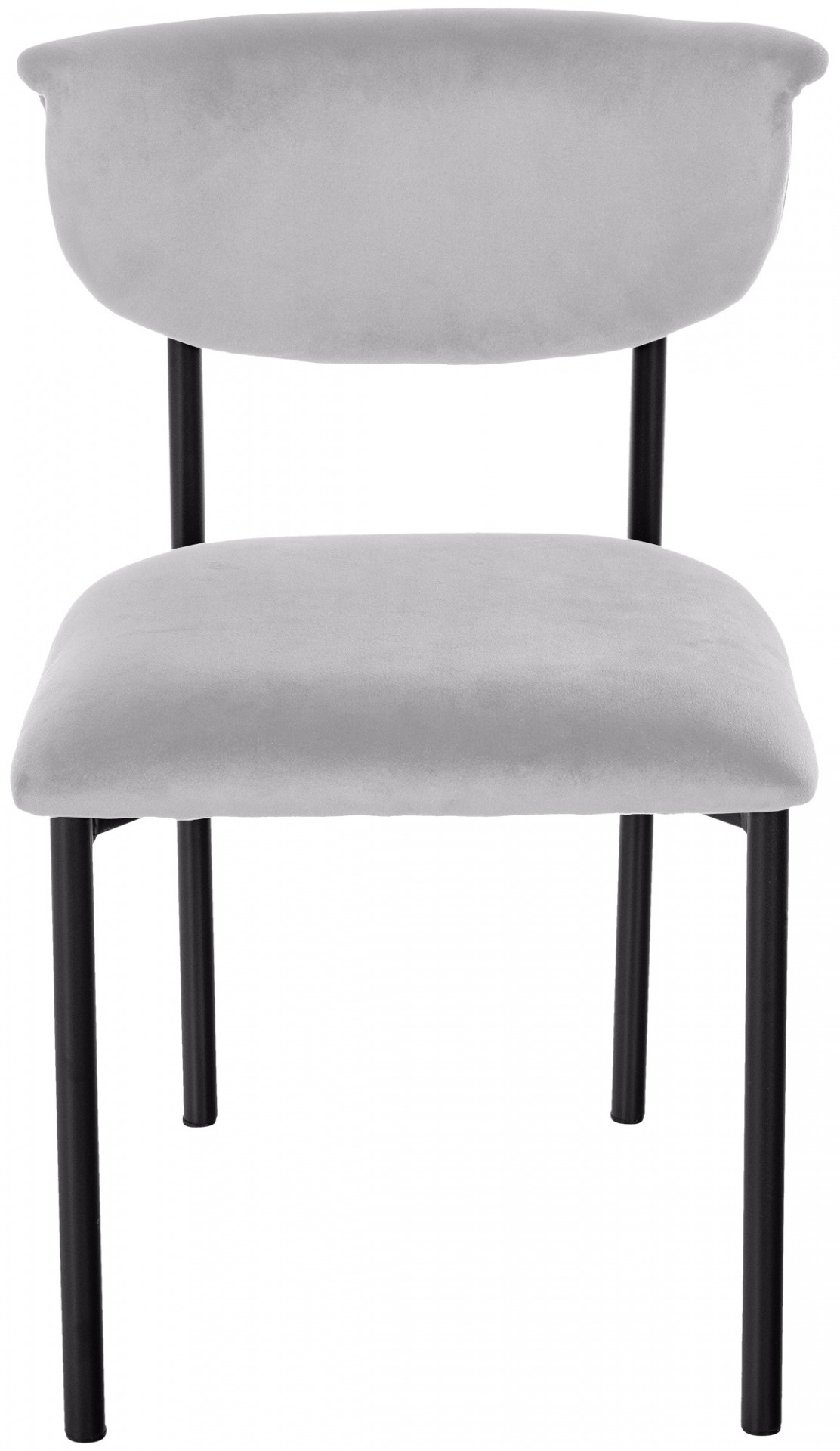 2er Set Besucherstuhl Gambell Samt, grau