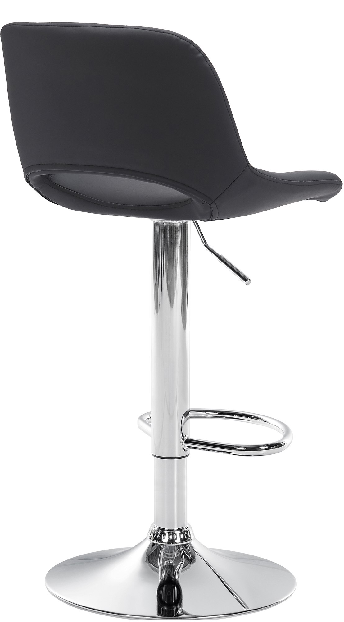Barhocker Camden Kunstleder chrom, schwarz