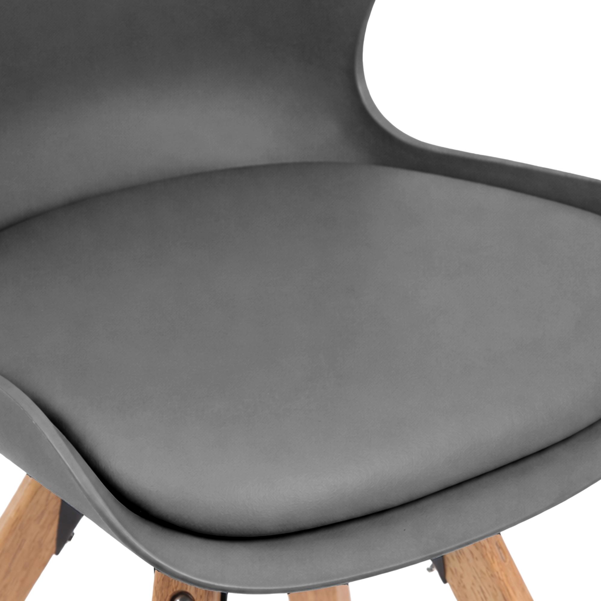 2er Set Stuhl Luna Kunststoff, grau