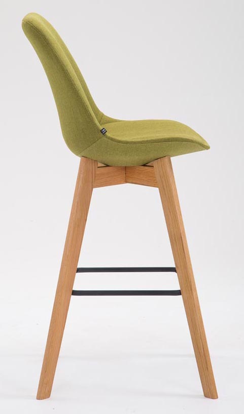 2er Set Barhocker Metz Stoff natura, grün