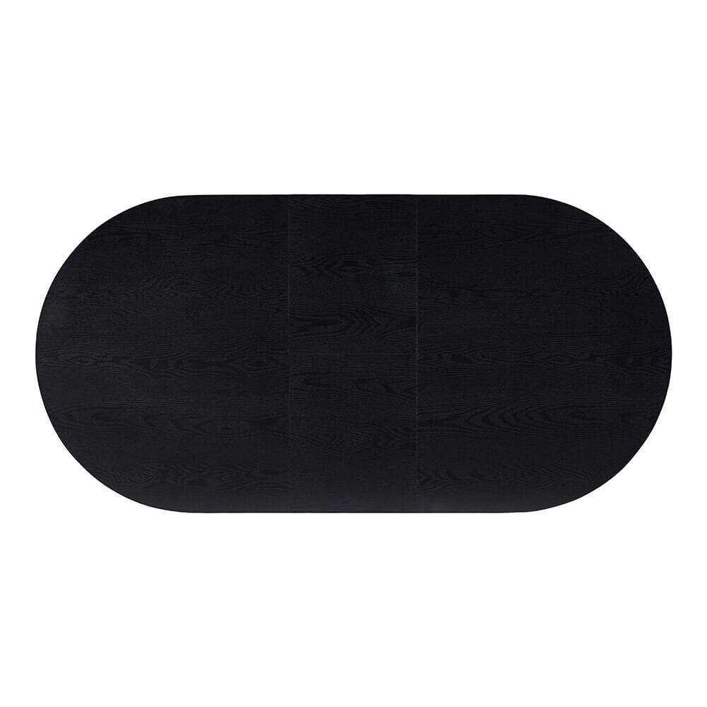 Esstisch Oval Ausziehbar AVENTI inkl. Sternfuß - 160-200 x 100 cm Dark Oak