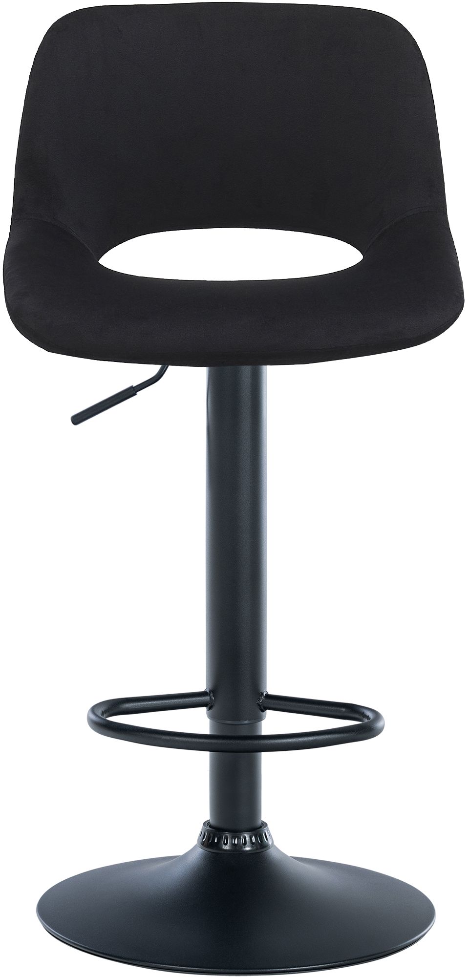 Barhocker Camden Samt schwarz, schwarz
