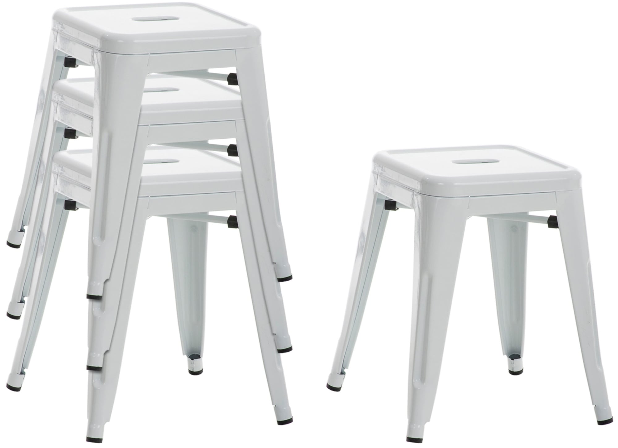 4er Set Hocker Armin, weiß