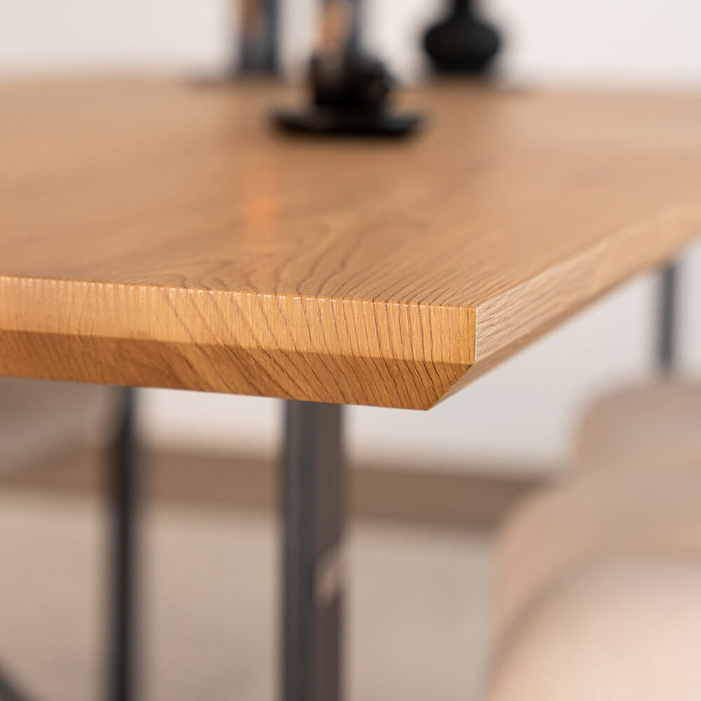 Esstisch Eckig Ausziehbar AVENCIA inkl. U-Fuß - 160-200 x 100 cm Light Oak