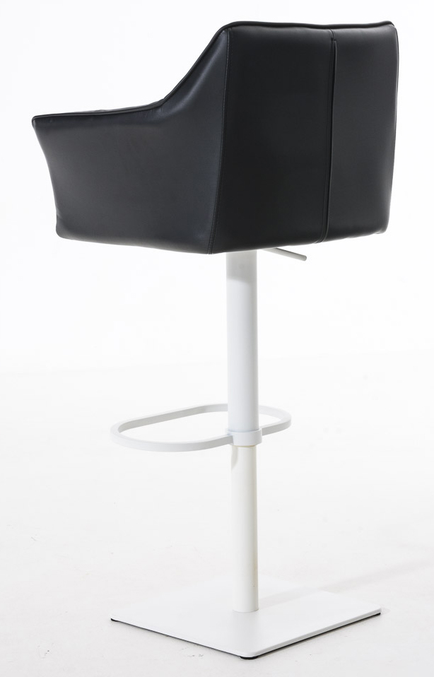 2er Set Barhocker Damaso Kunstleder weiß, schwarz