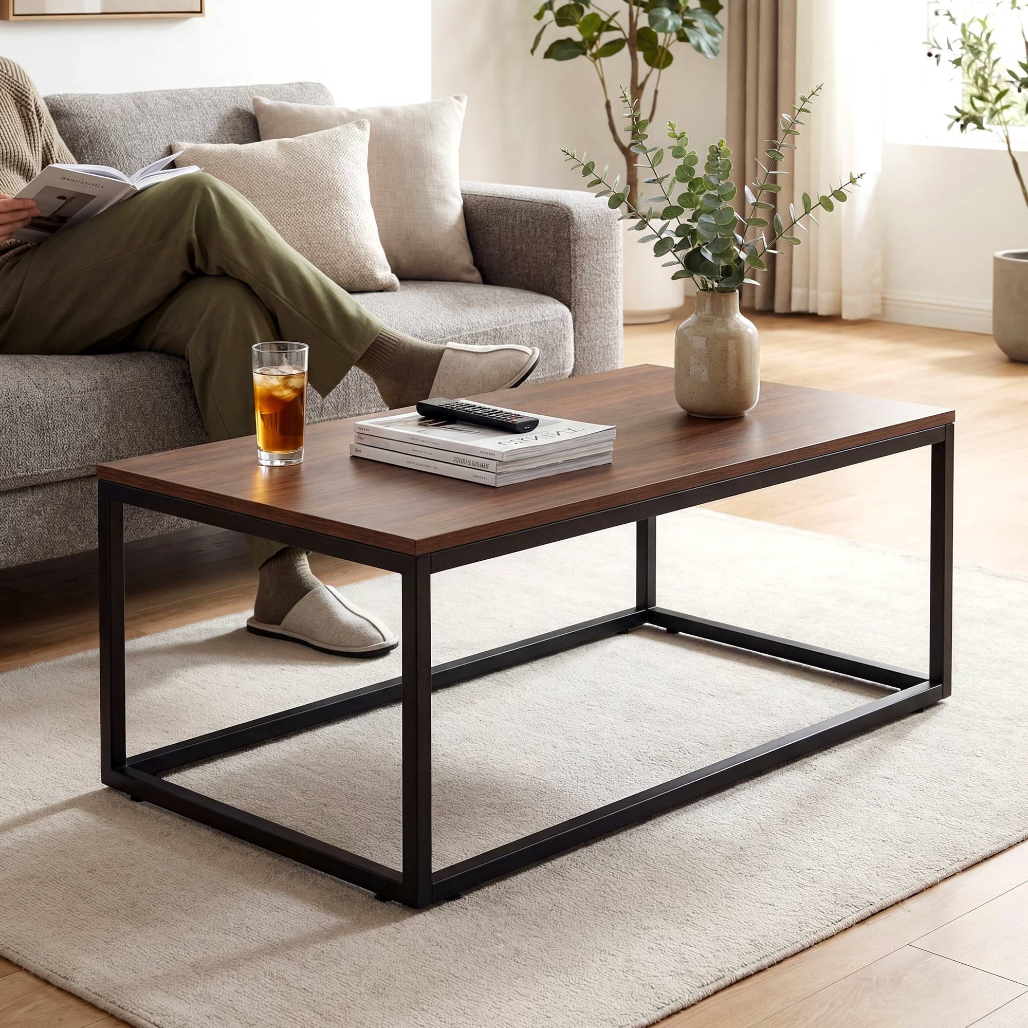 Tischgestell Metall 120x60x42 cm, schwarz