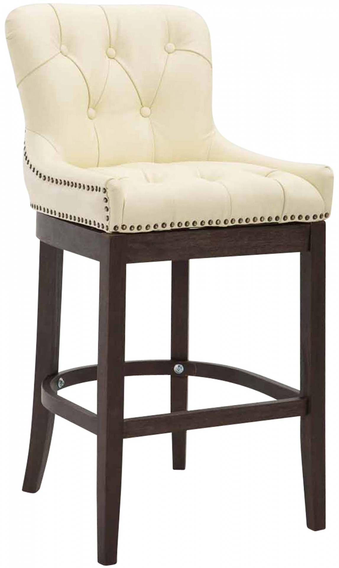 Barhocker Lakewood Echtleder, Antik, creme