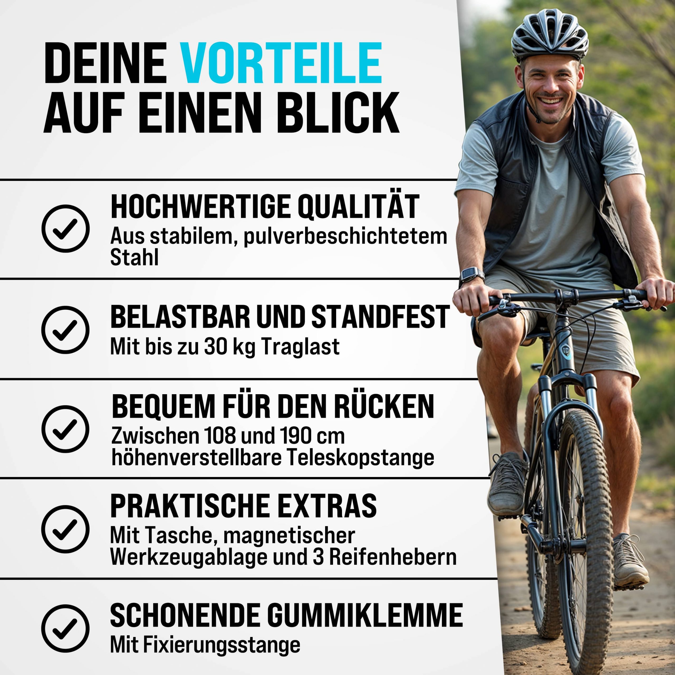 Fahrrad-Montageständer bis 30kg höhenverstellbar