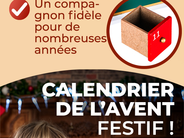 Adventskalender Schlitten Holz